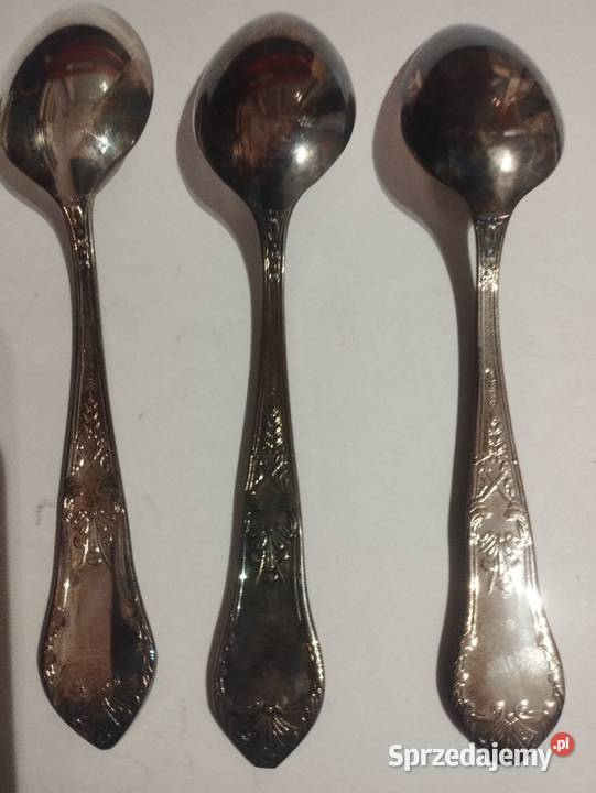 Zestaw łyżeczki bogato zdobione pomorskie