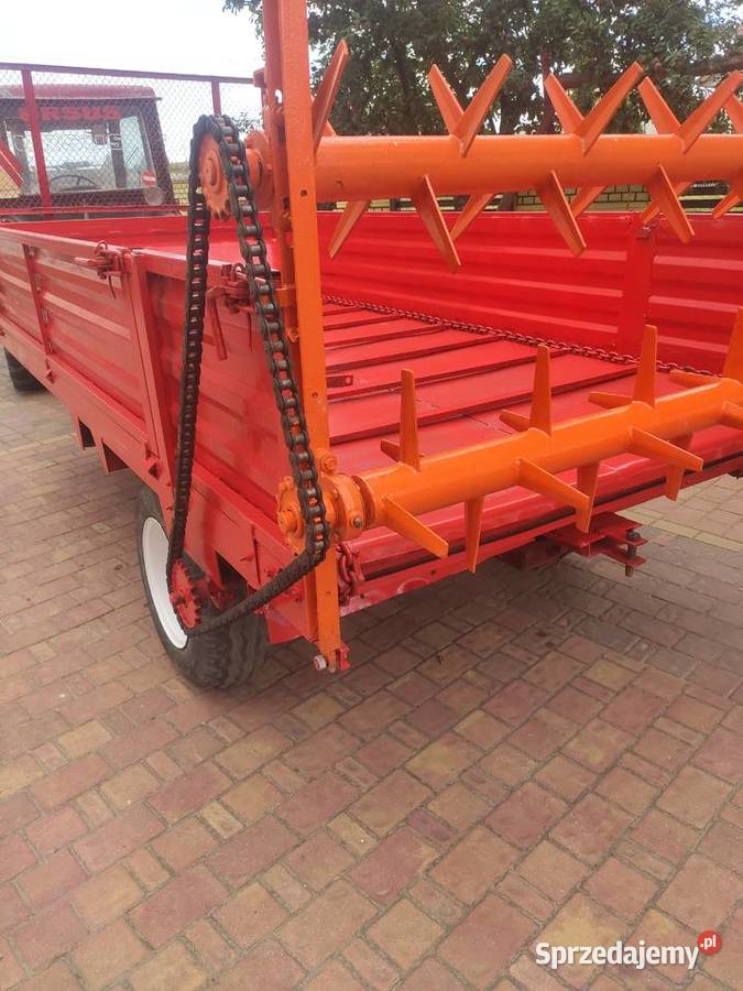 Przyczepka 4 tony rozrzutnik obornika 1 osiowy Iłża