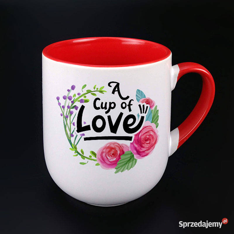 KUBEK Z SERII KWIATOWEJ Z PIĘKNĄ SENTENCJĄ A CUP