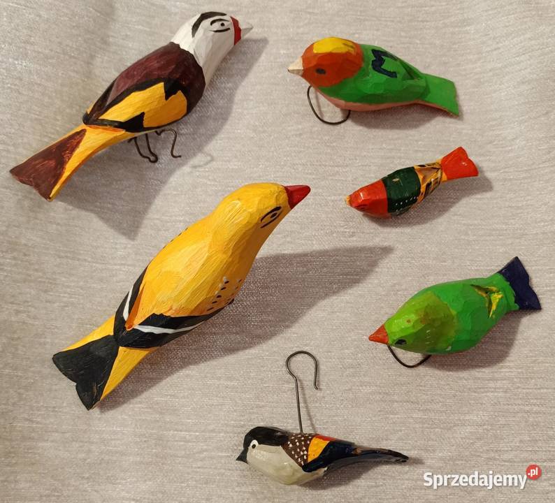Ptaki ptaszki kolorowe 6 sztuk Poznań sprzedam