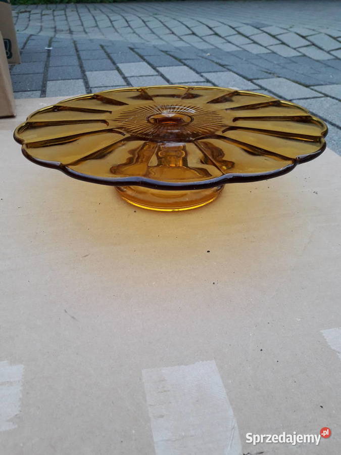 Patera Val Saint Lambert bursztynowa Warszawa