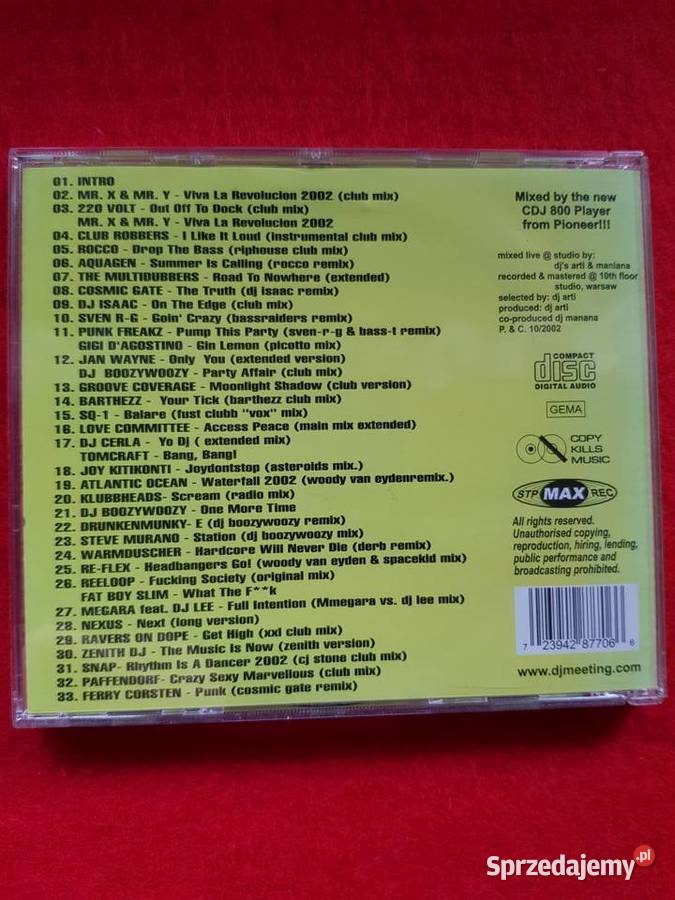 DJ MEETING 2002 na CD jedyna unikat CD Kielce