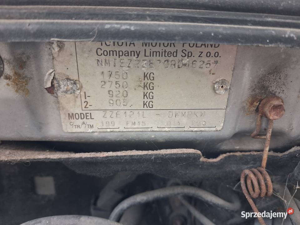 Toyota Corolla 16i VVTI Salon Polska