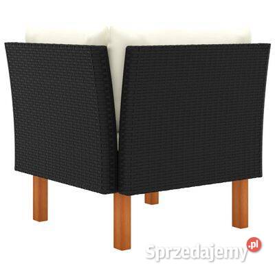 vidaXL Sofa narożna polirattan i lite drewno Warszawa