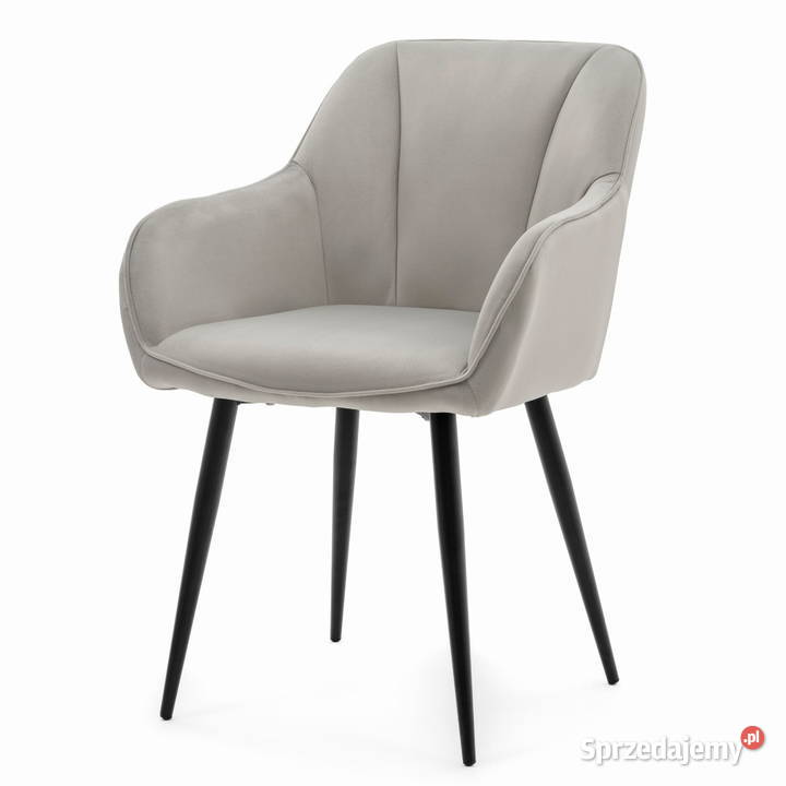 Jasnoszare Krzesło Tapicerowane Lago Wysyłka 24H