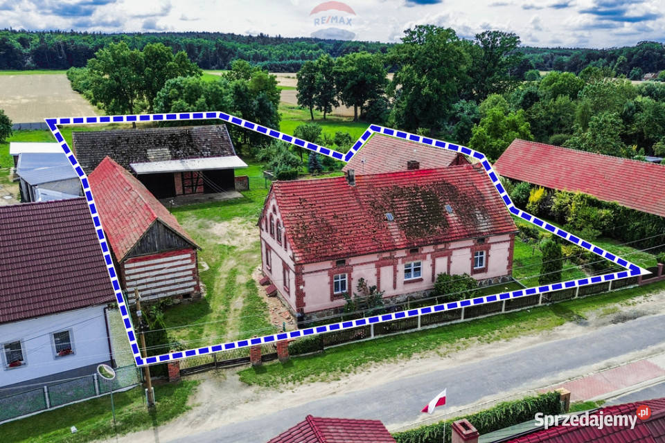 Dom z zabudowaniami duża działka i wiejski dolnośląskie Turzany