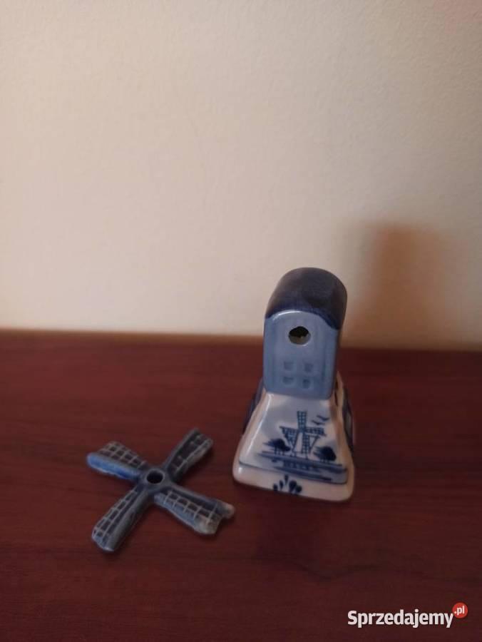 Delft Deco wiatrak porcelana ręcznie malowana Bielsko-Biała