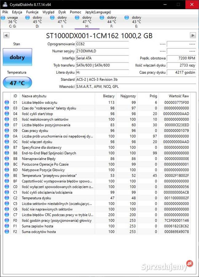 Dysk SSHD 1TB Seagate Desktop 35 Hybrydowy śląskie Cieszyn