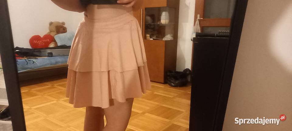Letnia różowa spódniczka z falbanami Warszawa