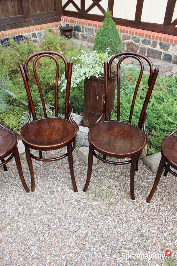 Krzesło Thonet gięte antyk komplet 5 krzeseł Antoniewo