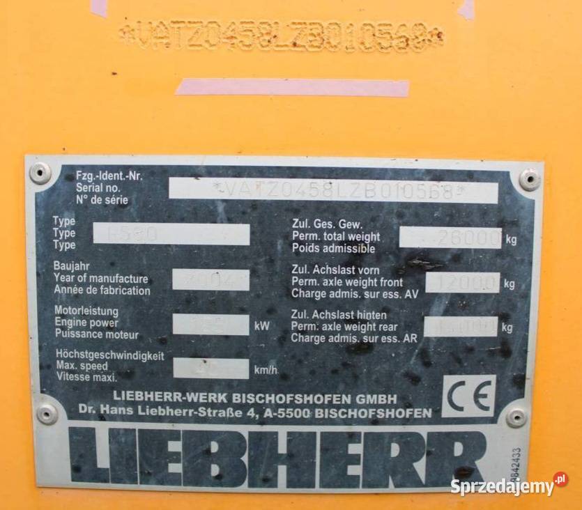 Liebherr ladowarka Warszawa