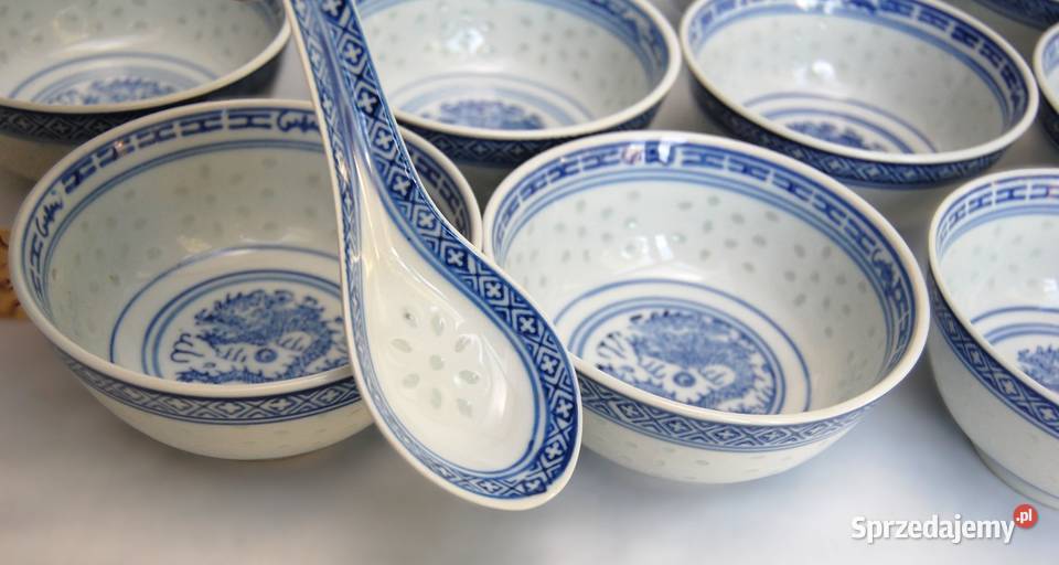 Chińska porcelanowa miska 11 porcelana ryżowa wielokolorowy lubelskie Lublin