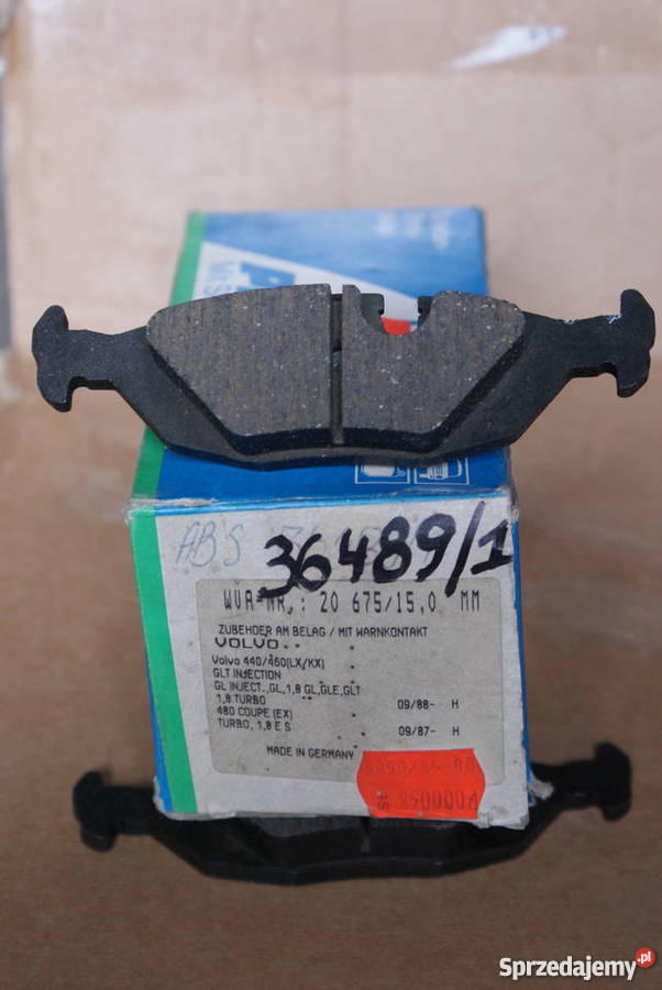 364891 ABS KLOCKI HAMULC SAAB 9000 8498 TYŁ Białobrzegi