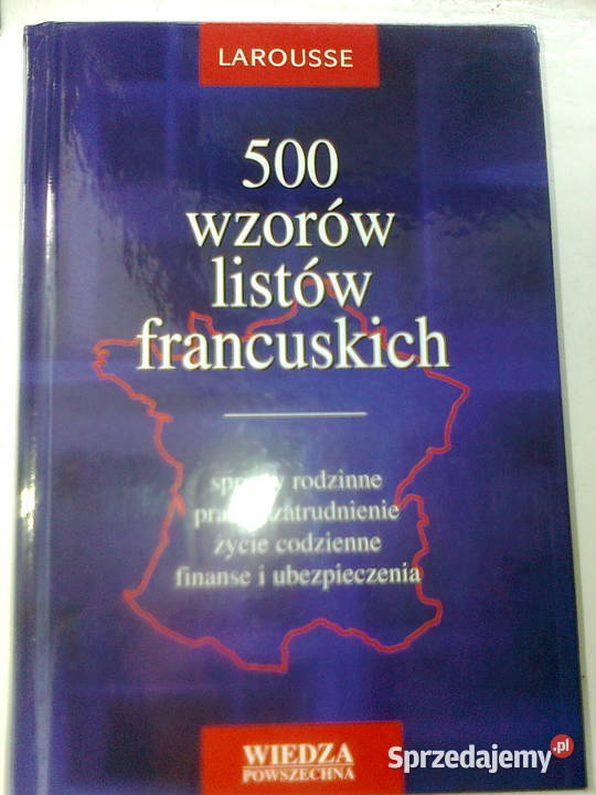 500 wzorów listów francuskich twarda Warszawa