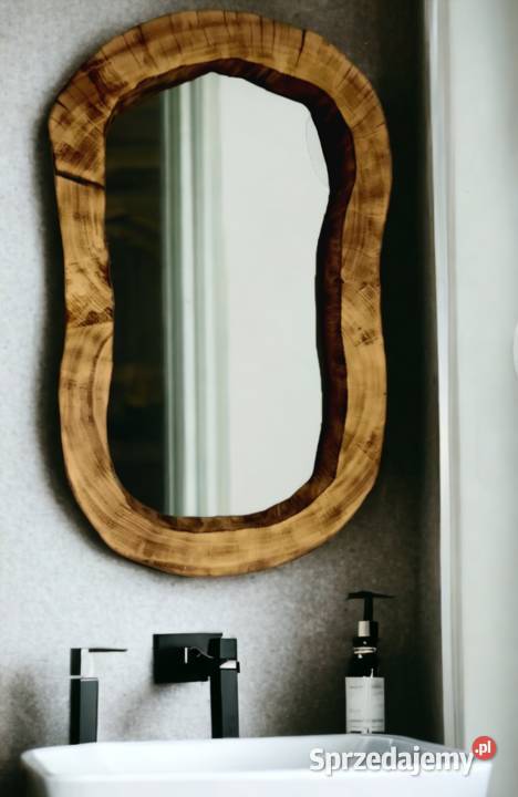 Okrągłe dekoracyjne lustra z drewna nowoczesna podkarpackie Rzeszów