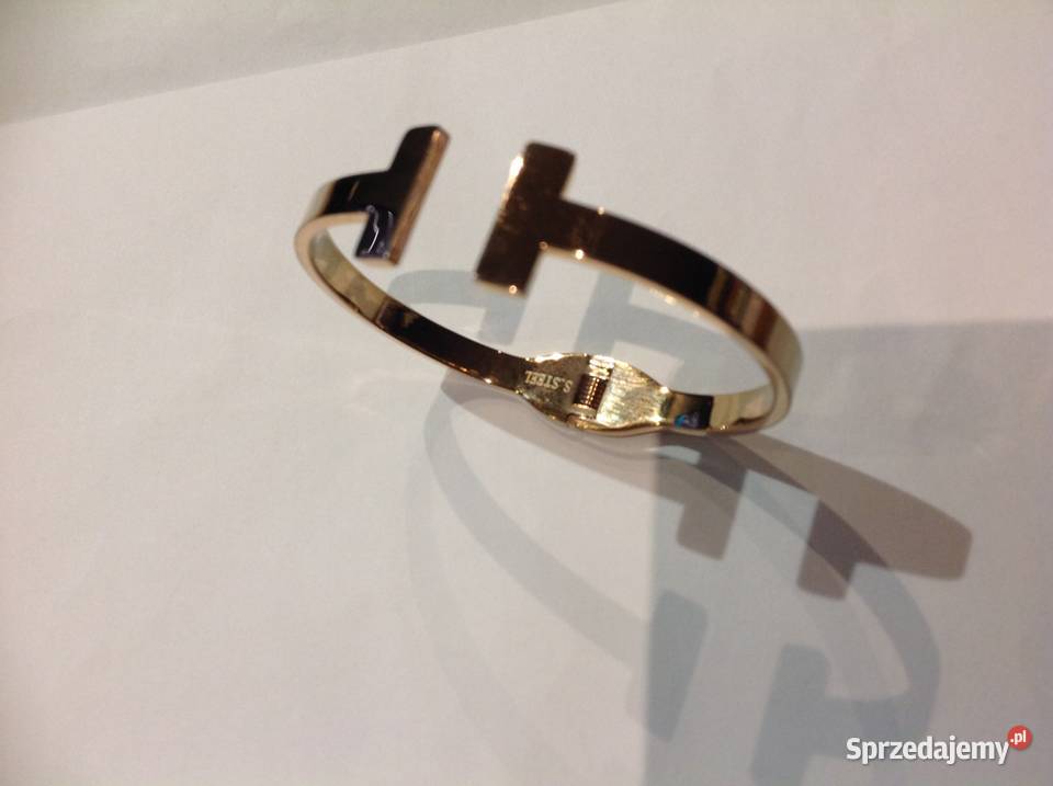 Bransoletka Damska Sztywna Sygnowana Stal Bransoletki Nowa Sól