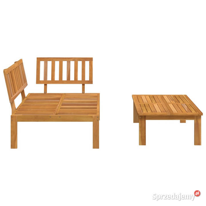 Sofa ogrodowa i stolik z deseczek lite drewno Warszawa