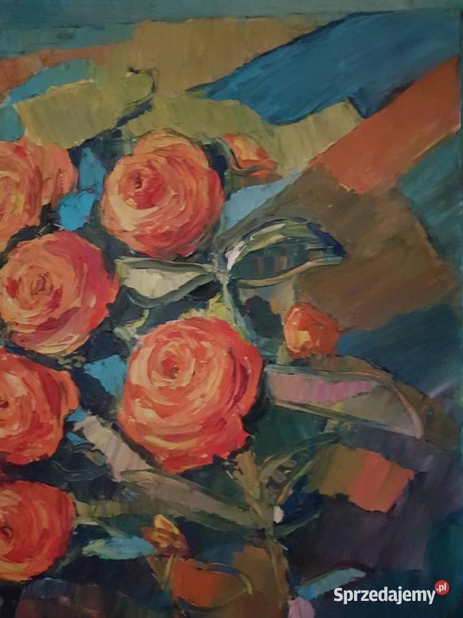 Obraz olejny Róże Gniezno sprzedam