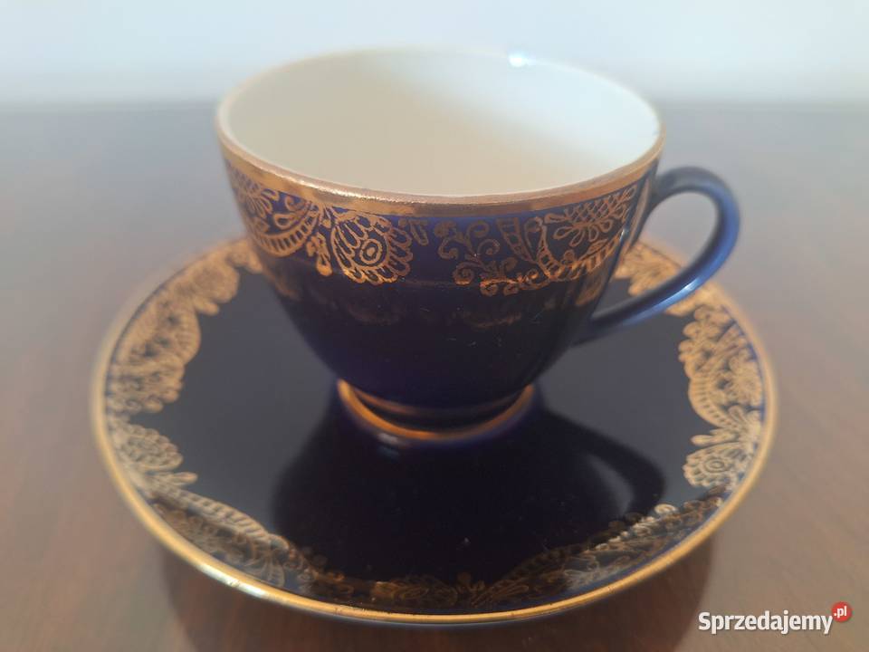 Łomonosow Filiżanka Duo Kobalt Złocenia o ZSRR 6 Antyki, Sztuka, Kolekcje Gdańsk sprzedam