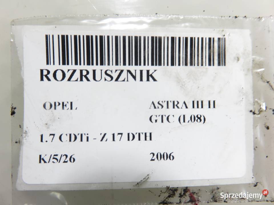 ROZRUSZNIK OPEL ASTRA H 17 CDTi S2001