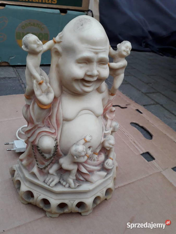 Figurka Budda z dziećmi podswietlana lampa Dom i Ogród sprzedam
