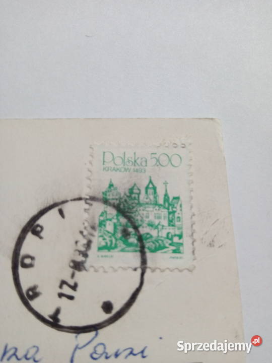 Pocztówka z Jeziora Rożnowskiego z 1983r Znaczek