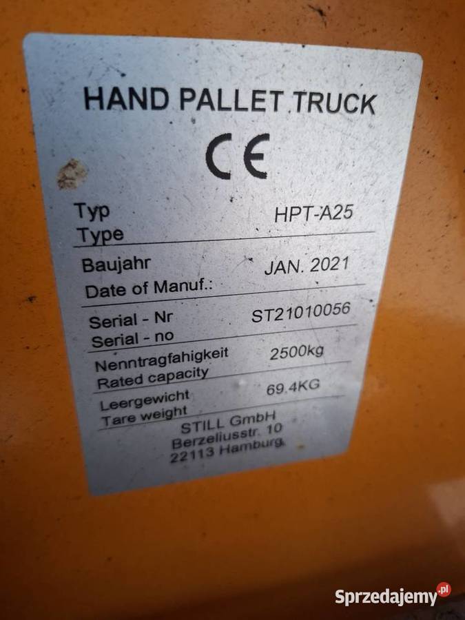 Paleciak ręczny Still 2500 udźwig sprzedam