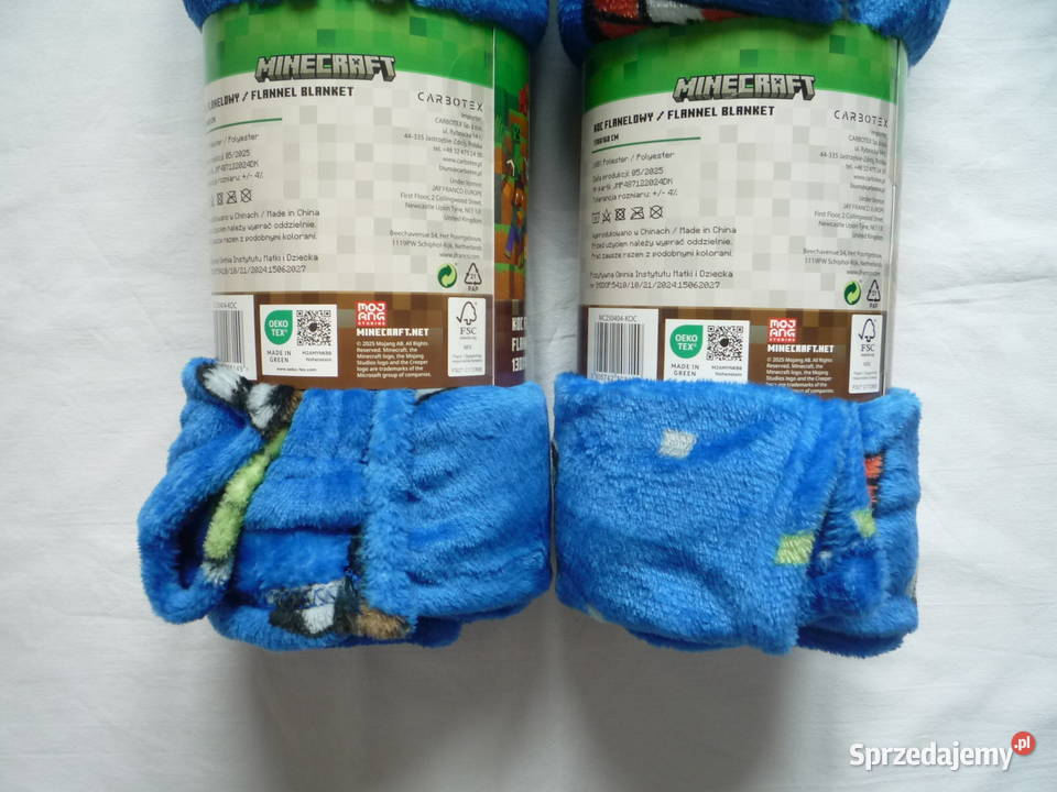 Minecraft Nowy Koc 130x160 sprzedam
