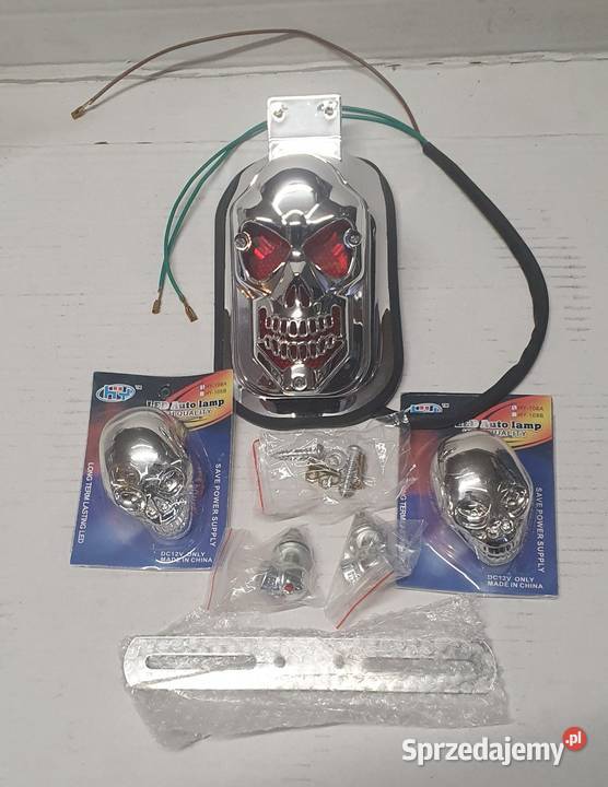 Lampa motocyklowa czaszka tył kierunkowskazy dolnośląskie Wałbrzych