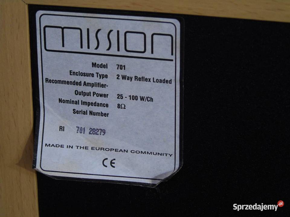 Świetne kolumny stereo Mission 701 sprawne