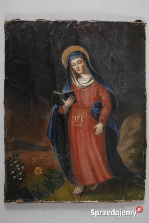 Obraz Madonna w oczekiwaniu olej XIX w Poznań
