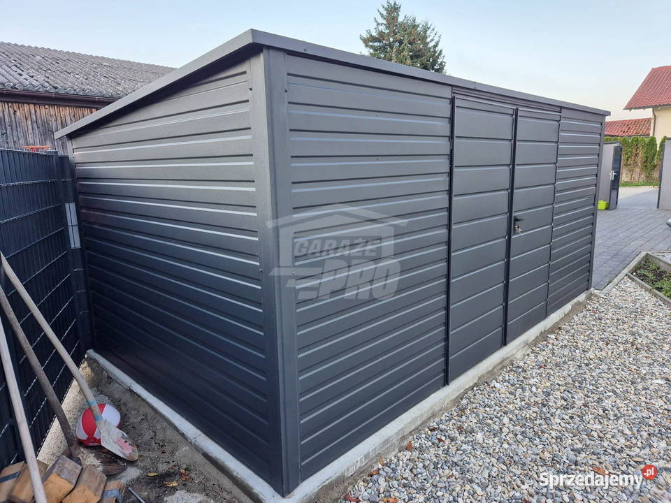 Schowek domek ogrodowy 5x25 brama antracyt dach Siedlce
