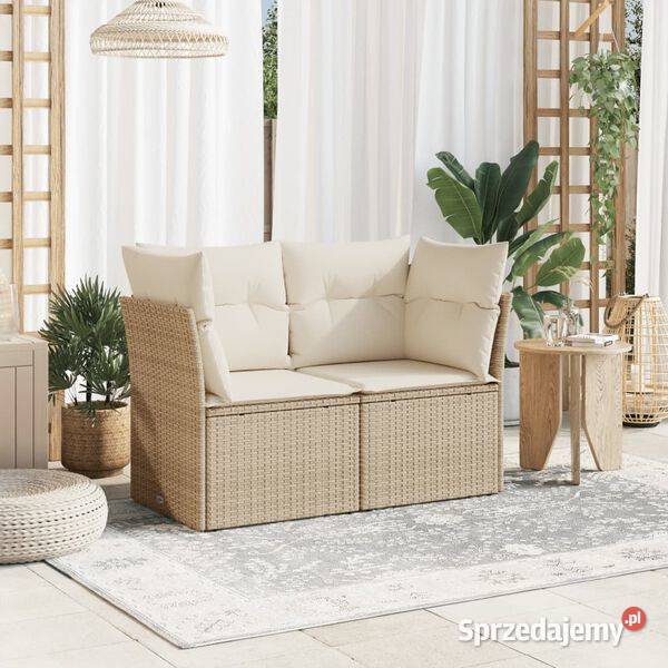vidaXL Sofa ogrodowa z poduszkami 2osobowa Warszawa