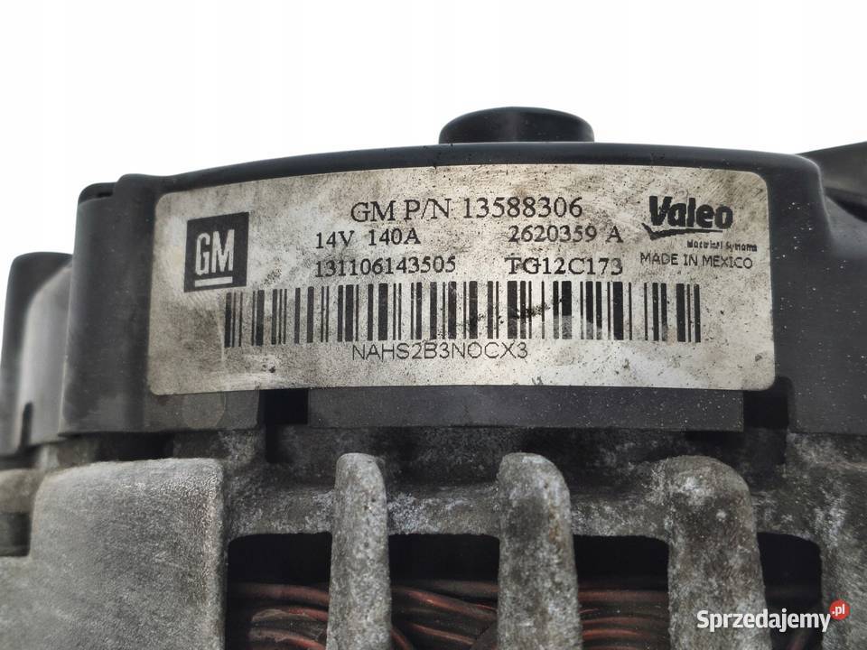 ALTERNATOR Opel Insignia A 20 CDTI valeo Układ elektryczny silnika Chełm