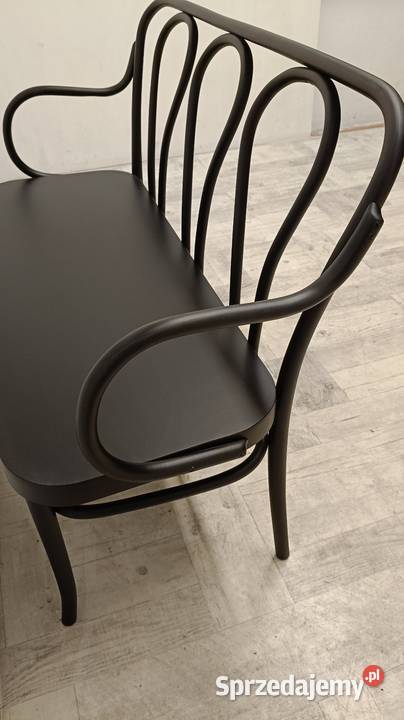 ławka z oparciem gięty buk czarna model Thonet Ławki łódzkie Radomsko