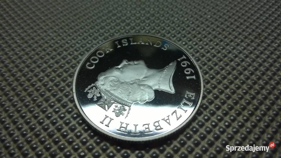 moneta Wyspy Cooka 5 dolarów 1991 Mundial 1994 Warszawa