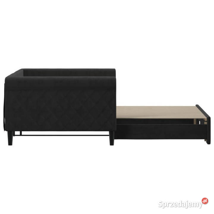 Sofa rozsuwana czarna aksamit 100x200 WM3197782 229cm mazowieckie Warszawa