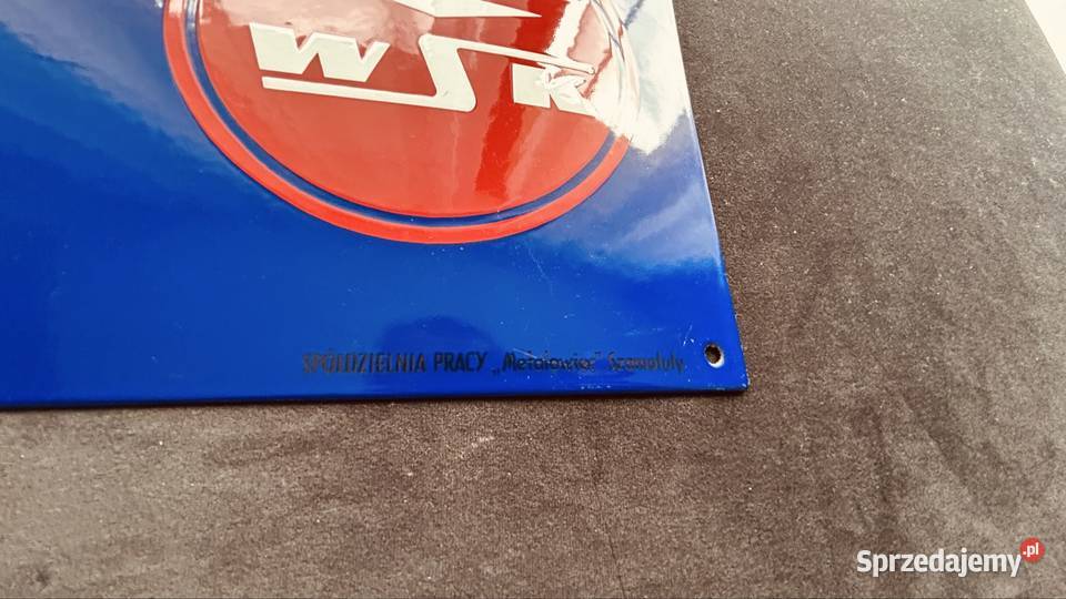 Szyld tablica WSK Service Świdnik oryginal PRL Stobierna