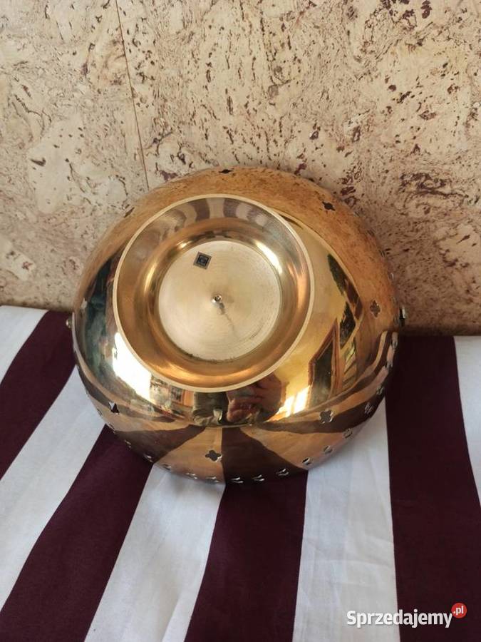 Stara patera mosiężna koszyk mosiądz Made In Antyki, Sztuka, Kolekcje Ostrów Wielkopolski