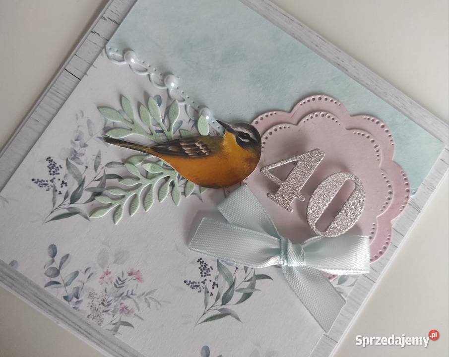 Kartka ręcznie robiona na urodziny urodzinowa Łódź