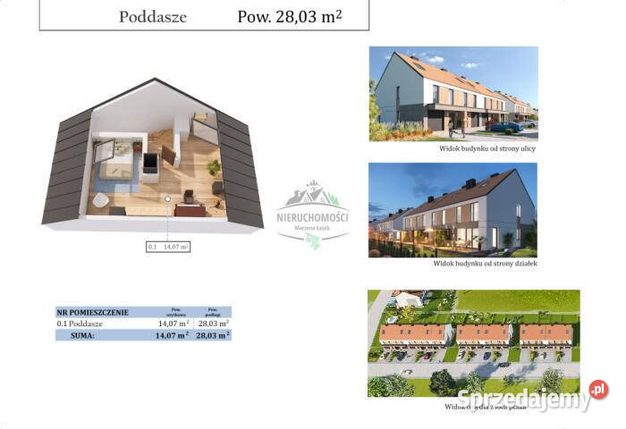Dom szeregowy 114m2 Dobrzykowice Wrzosowe Łąki dolnośląskie