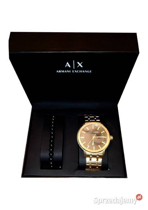 Zestaw Armani Exchange Zegarek AX7108 Złoty