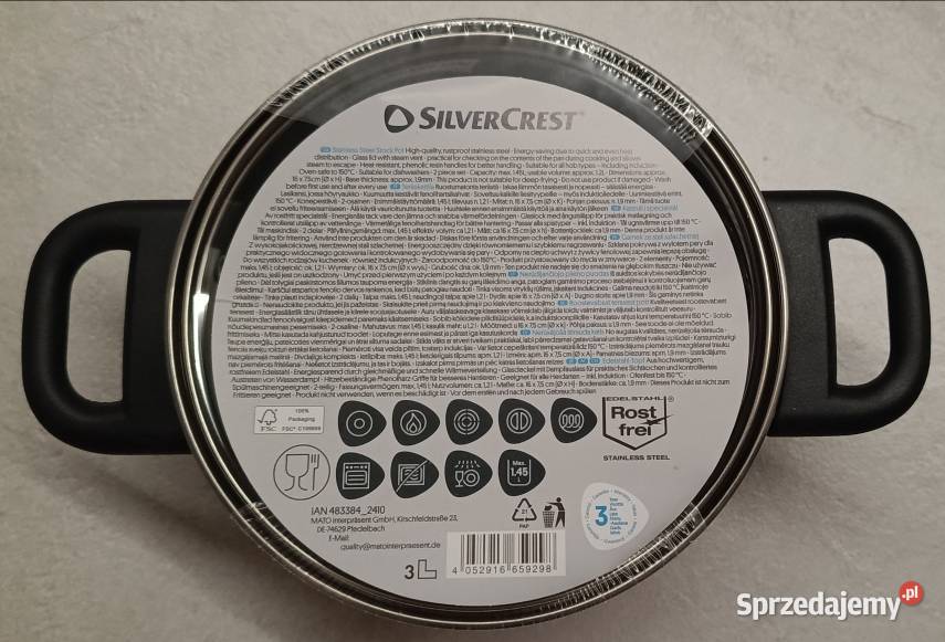 SILVERCREST garnek z pokrywką 145 L średnica 16 warmińsko-mazurskie Ełk sprzedam