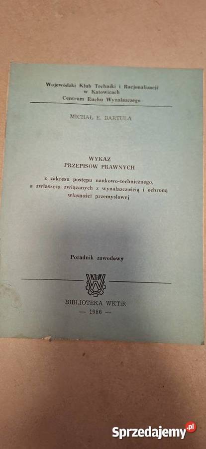 Unikat PRL Wykaz Przepisów Prawnych 1968 Biały Konin sprzedam