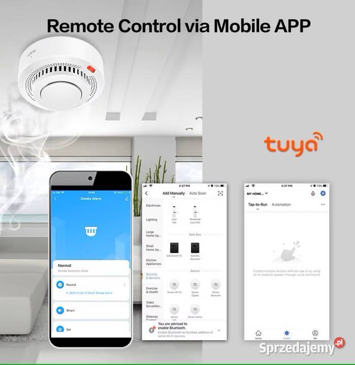 Czujnik Dymu WiFi Tuya Alarm Przeciwpożarowy Rzeszów sprzedam