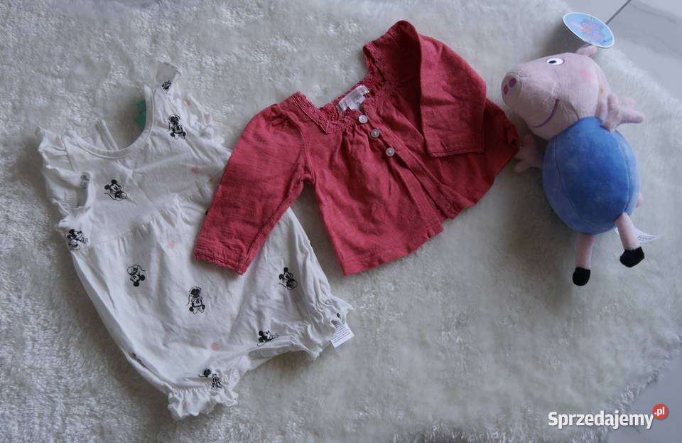 Disney śliczny zestaw rampers i bluzeczka 62 Wrocław