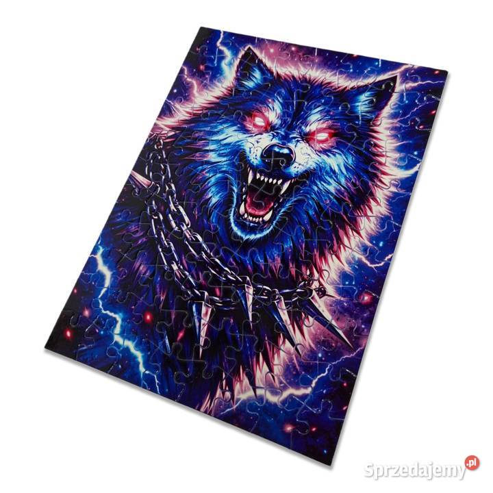 Puzzle Wilk Neon 88 elementów A4 Energetyczny Dębna