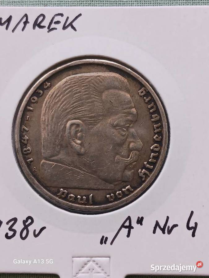 5 Marek Niemcy 1938 r Paul von Hindenburg men A Konin