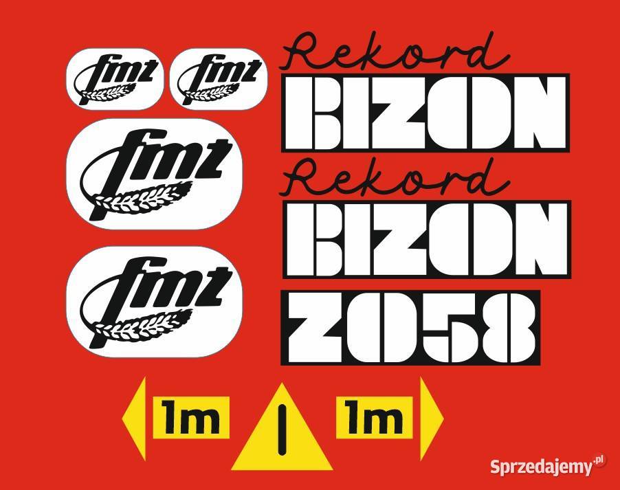 Naklejki bizon Z058 rekord super mocne Rolnictwo kujawsko-pomorskie Bydgoszcz sprzedam