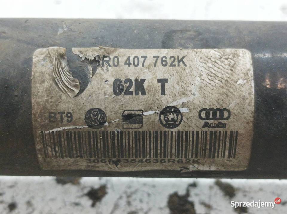 PÓŁOŚ PRAWY PRZÓD 12 TSI 6J 6R0407762K Seat